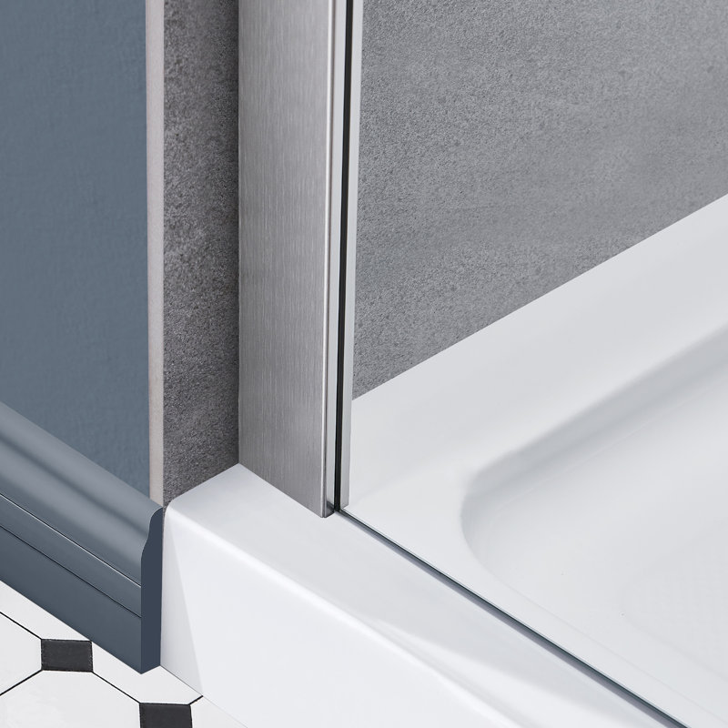 Ove Decors 38" W x 38" D x 75" H Framed Neoangle Corner Shower Kit